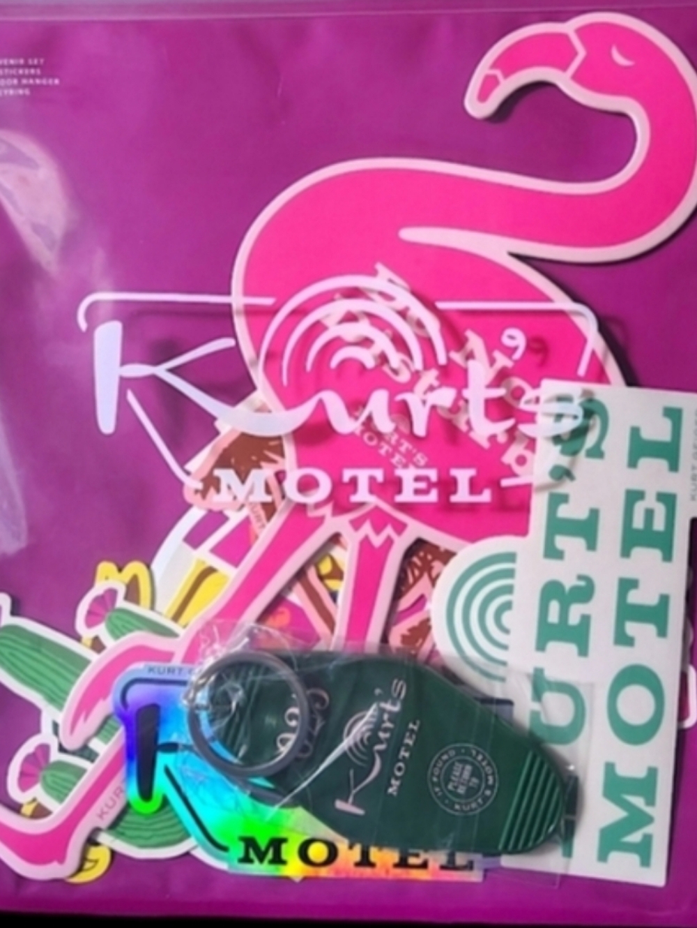 Kurt Geiger Motel Pack Souvenirs Door Hanger Key Ring Stickers, Etc N I P